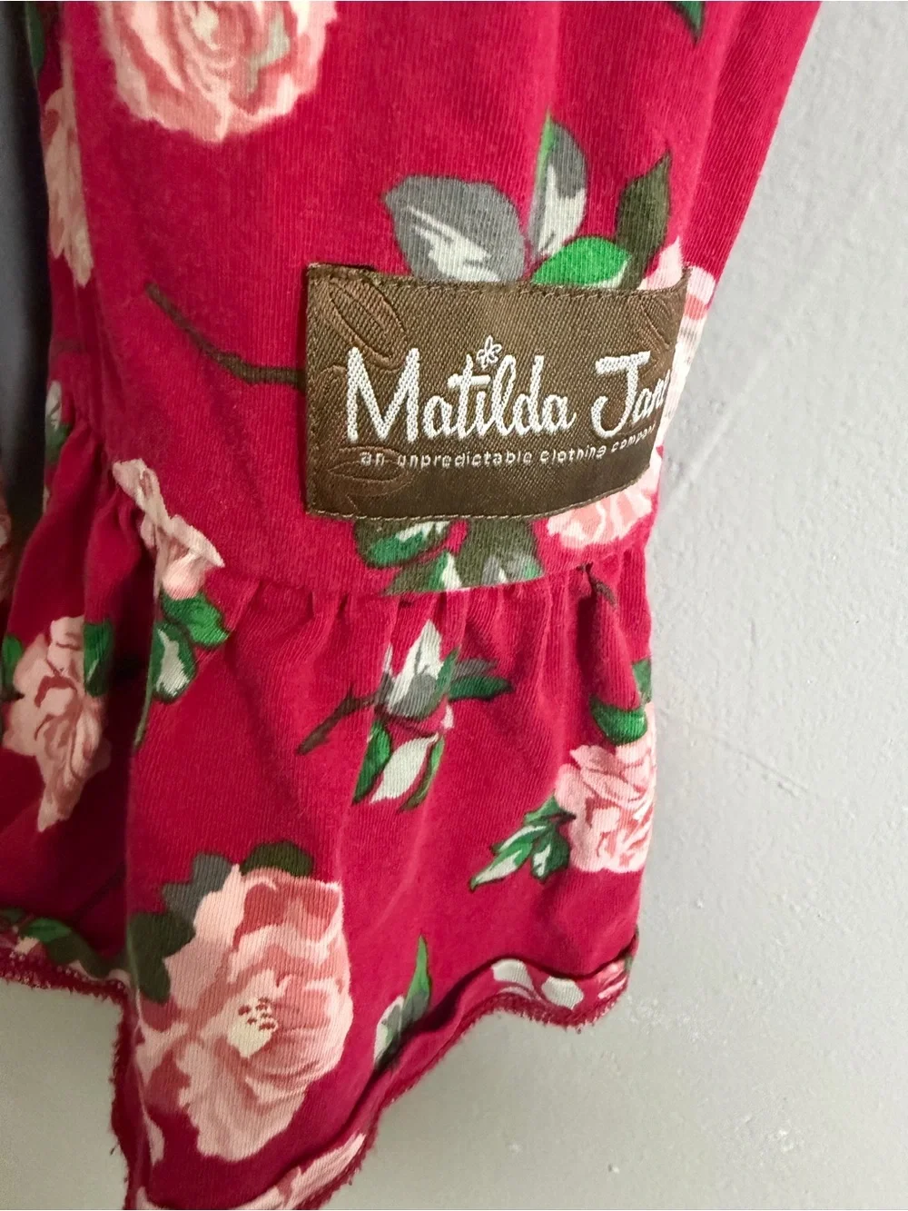 Matilda Jane Red Floral Ruffle Hem Pants